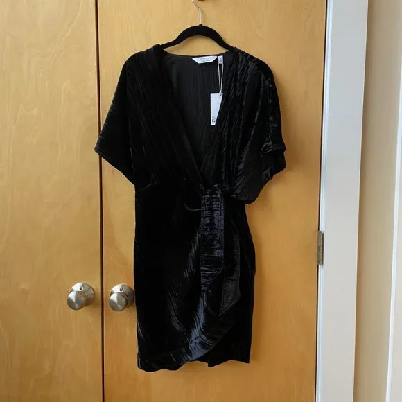 and other stories black wrap dress & Other Stories Linen Wrap Dress In Black